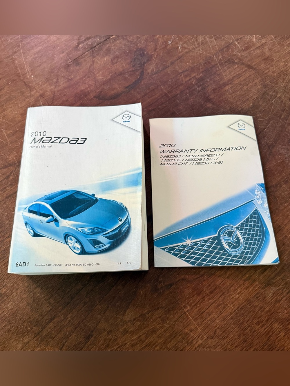 2010 MAZDA 3 Owners Manual & Warranty Information Booklet English & French